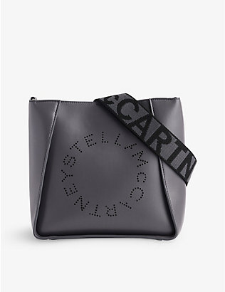 STELLA MCCARTNEY: Circle-logo faux-leather cross-body tote bag