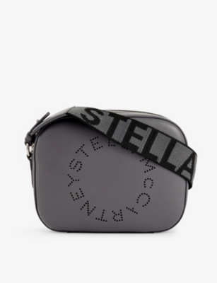 Shop Stella Mccartney Women's Slate Circle Faux-leather Cross-body Bag