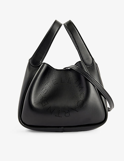 STELLA MCCARTNEY: Circle logo-embossed faux-leather shoulder bag