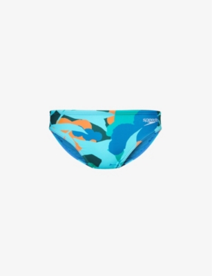 Speedo 5cm Patterned Swim Briefs In Multi-coloured