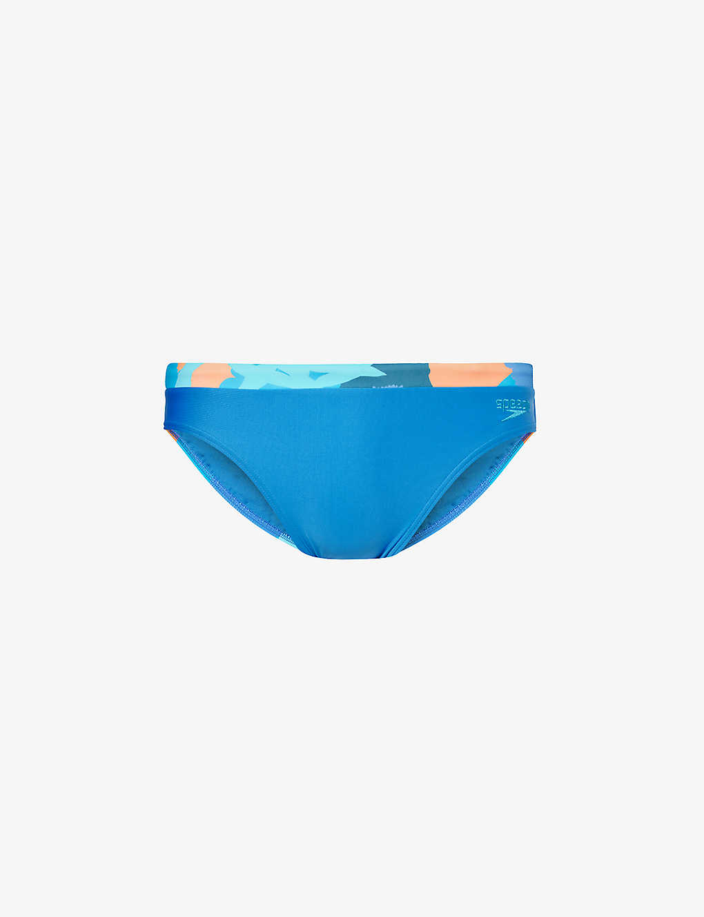 Speedo 7cm Logo-embellished Swim Briefs In Baja Blue/mystic