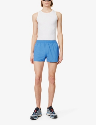 Shop Speedo Mens Baja Blue Brand-patch Mid-rise Recycled Nylon Swim Shorts
