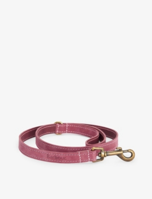 BARBOUR: Logo-debossed leather dog collar
