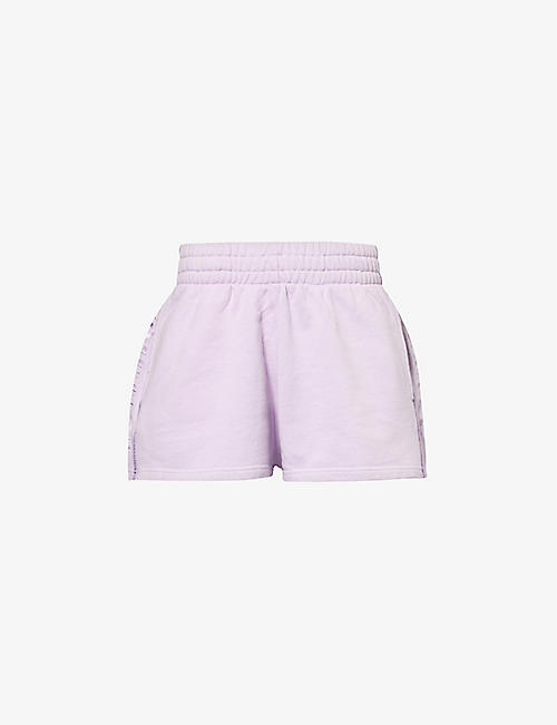 P.E NATION: Undercut brand-embroidered organic-cotton shorts