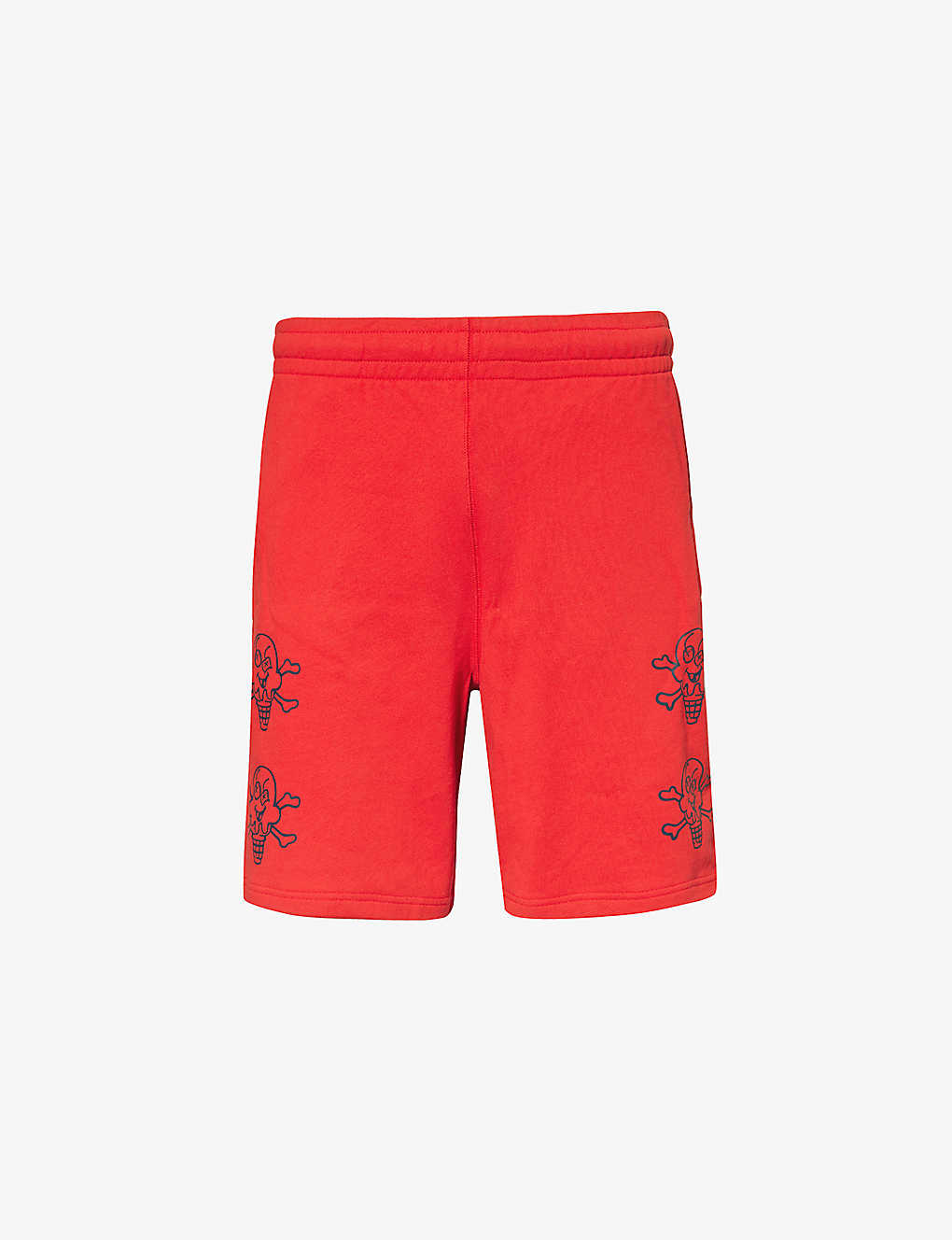 Icecream Mens Red Cones And Bones Graphic-print Cotton-jersey Shorts