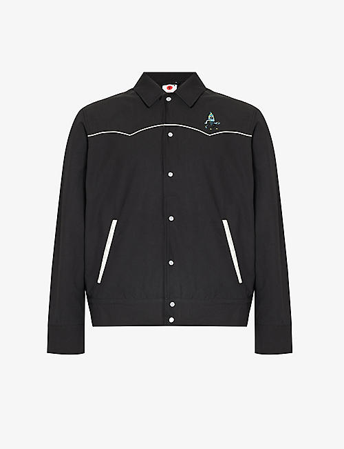 ICECREAM: Logo-embroidered cotton-blend overshirt