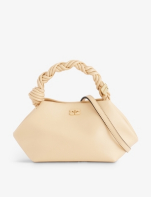 Ganni Buttercream Bou Recycled-leather Top-handle Bag