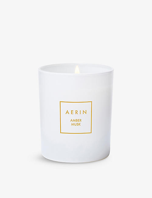 AERIN: Amber Musk scented candle 200g