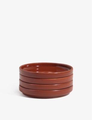 Our Place Terracotta Mini Ceramic Plates Set Of Four