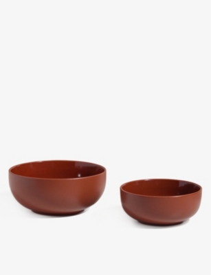 Our Place Terracotta Gather Ceramic Bowls Set Of Two