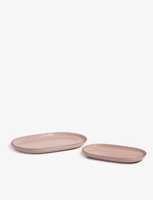 OUR PLACE: Gather ceramic platters set of two
