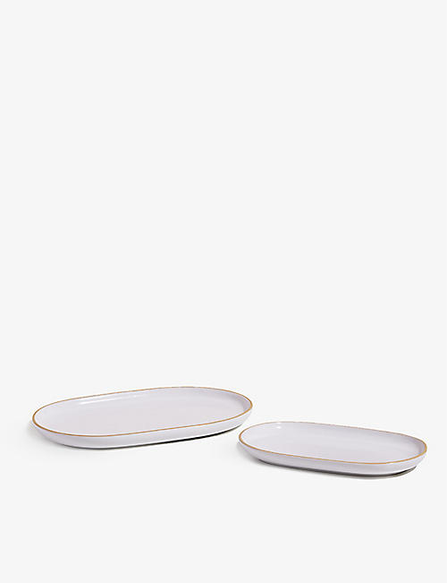 OUR PLACE: Gather ceramic platters set of two