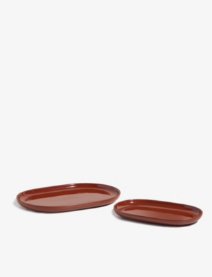 Our Place Terracotta Gather Ceramic Platters Set Of Two