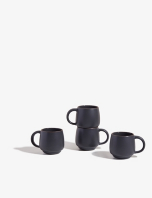 Our Place Night + Day Ceramic Mugs Set Of Four In Char