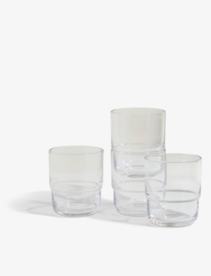Our Place Night + Day Water Glasses Set Of Four In Clear