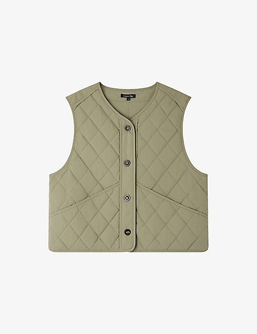 SOEUR: Ulla relaxed-fit quilted cotton sleeveless jacket