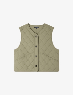 Shop Soeur Womens Amande Ulla Relaxed-fit Quilted Cotton Sleeveless Jacket
