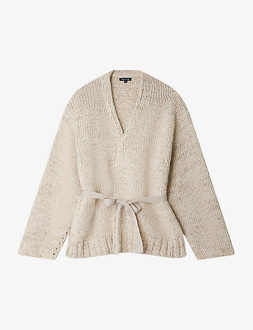 SOEUR: Astral belted-waist knitted cardigan