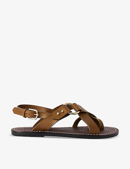 SOEUR: Florence cross-over leather sandals