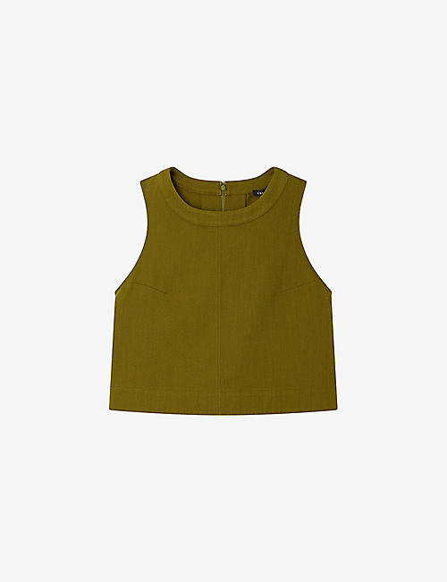SOEUR: Pampa round-neck sleeveless cotton top