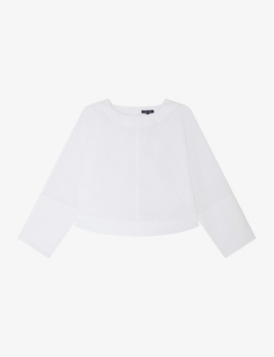 SOEUR: Armande round-neck wide-cuff cotton blouse