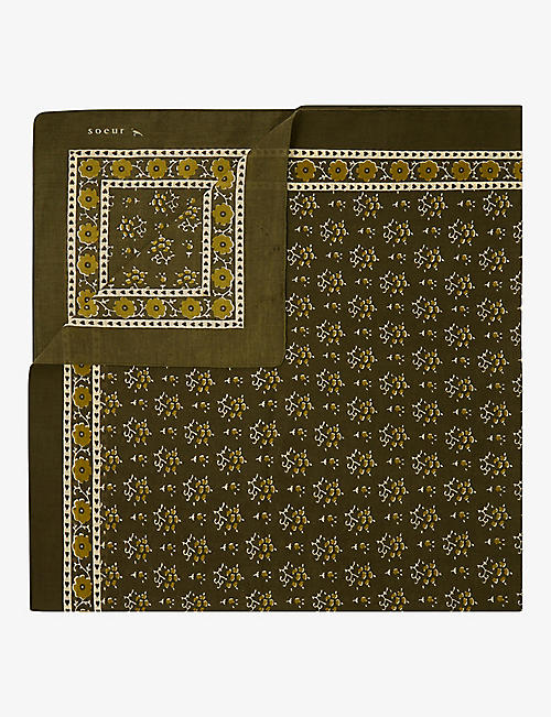 SOEUR: Foulard Classiq graphic-print cotton scarf