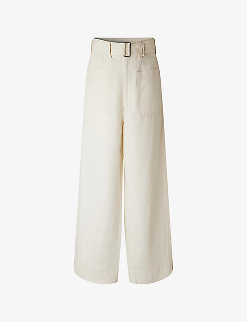 SOEUR: Vagabond wide-leg high-rise cotton-blend trousers