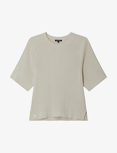SOEUR: Adrien split-hem organic-cotton and linen jumper