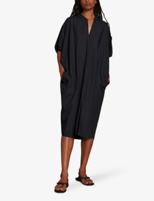 SOEUR: Alger welt-pocket cotton midi dress