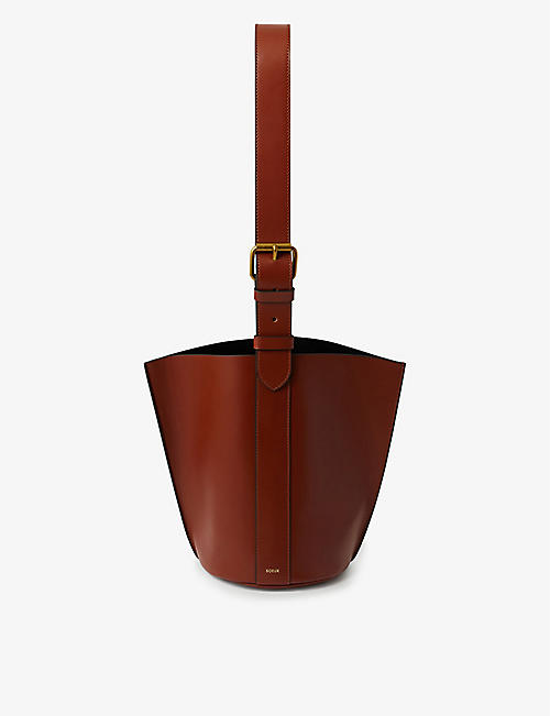 SOEUR: Saul mini logo-embossed leather shoulder bag