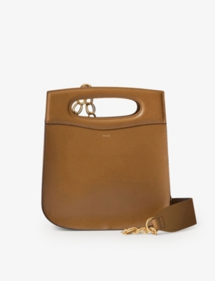 SOEUR: Cheri logo-embossed chain-strap leather shoulder bag