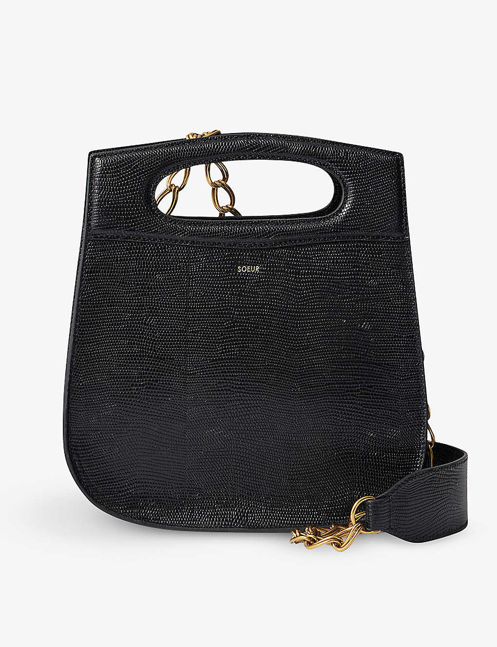 Soeur Womens Black Cheri Leather Cross-body Bag