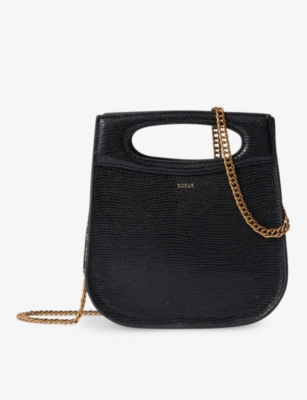 Soeur Womens Black Cheri Mini Leather Cross-body Bag