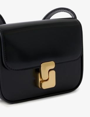 SOEUR: Bell S-embellished leather cross-body bag