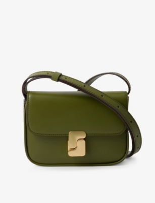 SOEUR: Bell S-embellished leather cross-body bag