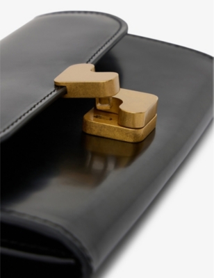 Soeur Womens Noir Anita Logo-embellished Leather Purse In Noir