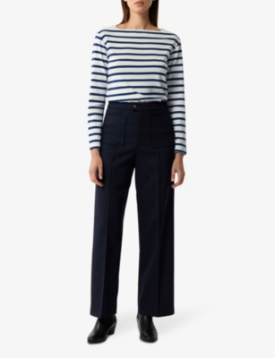 SOEUR: Katy stripe cotton T-shirt