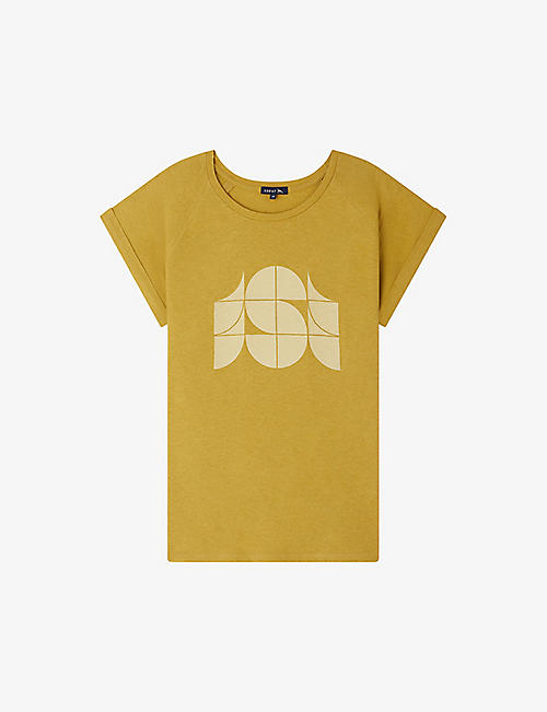 SOEUR: Valentina screen-print cotton-blend T-shirt