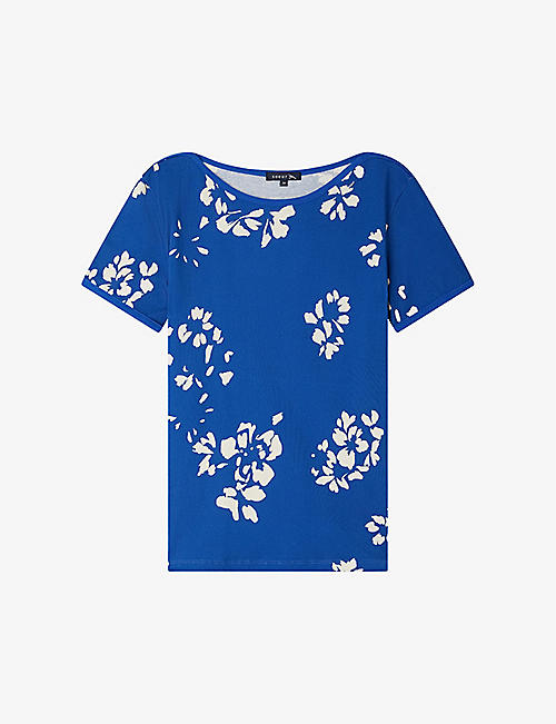 SOEUR: Albi floral-print organic-cotton T-shirt