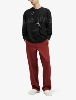 ALLSAINTS: Biggy Logo-Print Oversized Cotton-Jersey Sweatshirt