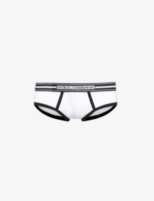 DOLCE & GABBANA: Branded-waistband stretch-cotton briefs