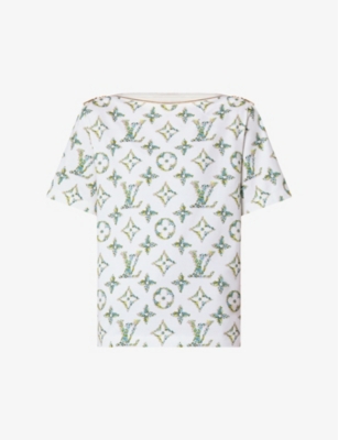 LOUIS VUITTON: Monogram floral-print cotton-jersey T-shirt