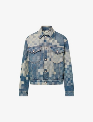 LOUIS VUITTON: Damier checked denim jacket