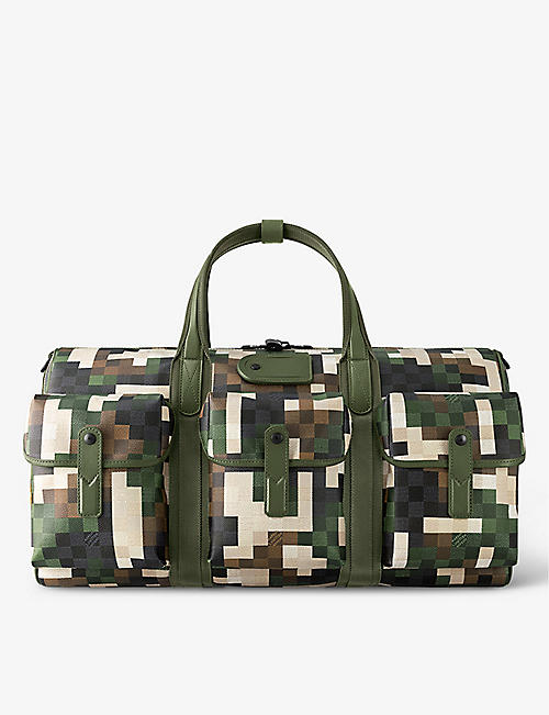 LOUIS VUITTON: Trail camo-print coated-canvas duffle bag