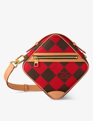 LOUIS VUITTON: Chess cotton-canvas and leather cross-body bag