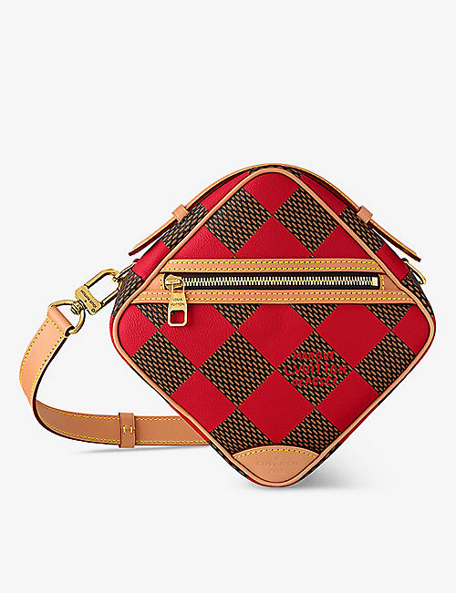 LOUIS VUITTON: Chess cotton-canvas and leather cross-body bag