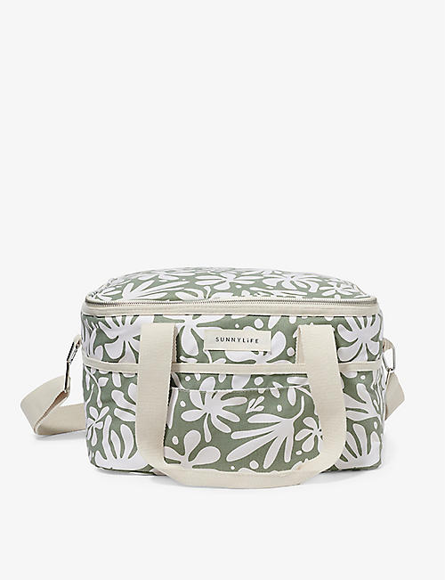 SUNNYLIFE: The Vacay graphic-print canvas cooler bag
