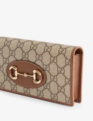 GUCCI: Horsebit 1955 canvas wallet-on-chain