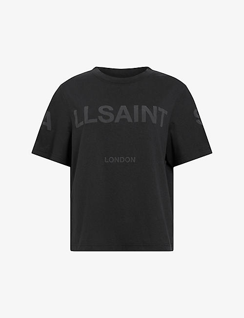 ALLSAINTS: Lisa logo-print relaxed-fit organic-cotton T-shirt
