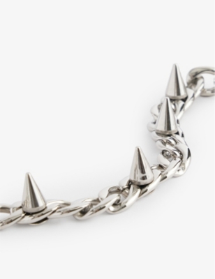 Shop Vitaly Frenzy Logo-charm Stainless-steel Bracelet In Silver